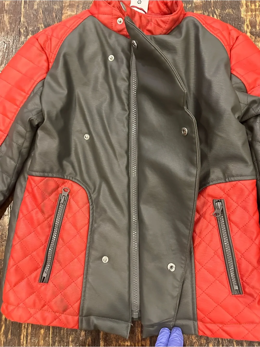 Disney Kids Red and Gray Spider Jacket
